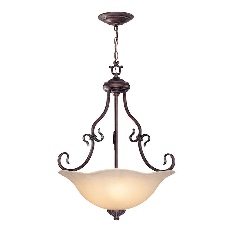 Lite Source Laurent Ceiling Lamp in Antique Bronze/LightAmber - C7955
