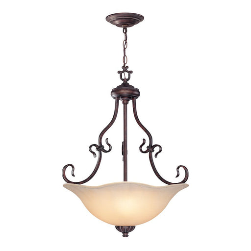 Lite Source Laurent Ceiling Lamp in Antique Bronze/LightAmber - C7955