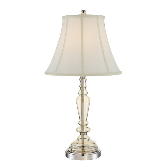 Lite Source Avaline 1 Light Table Lamp, Steel/Champagne/White - LS-22831