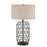 Lite Source Cassiopeia 1 Light Table Lamp, Black Metal/Linen - LS-22947