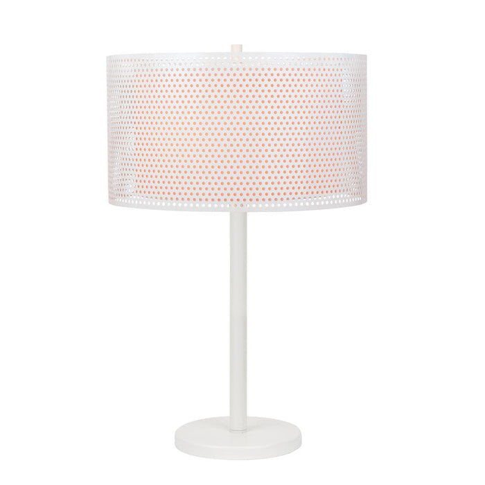Lite Source Parmida 2 Light Table Lamp , White/Double-Layer White - LS-22959