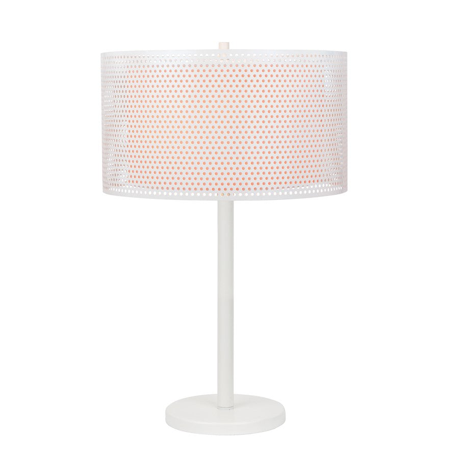 Lite Source Parmida 2 Light Table Lamp , White/Double-Layer White - LS-22959