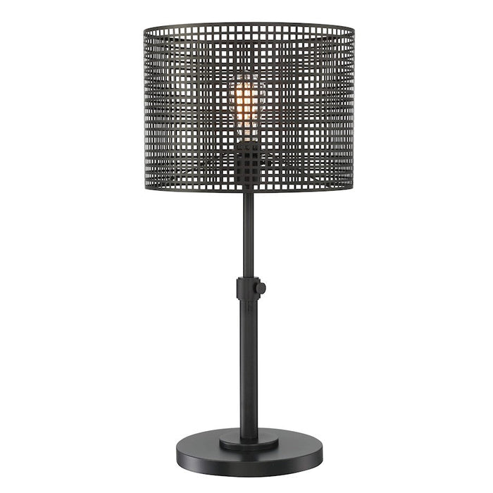 Lite Source Hamilton 1 Light Table Lamp, Black/Mesh Metal - LS-23017