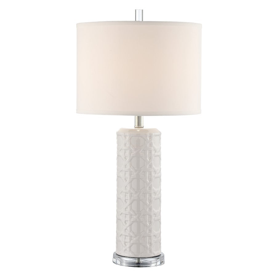 Lite Source Hackett 1 Light Table Lamp, Ceramic Grey/Linen - LS-23055GREY