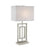 Lite Source Bensky 1 Light Table Lamp, Brushed Nickel/Fabric - LS-23088