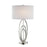 Lite Source Bailee 1 Light Table Lamp, Brush Nickel/White - LS-23090