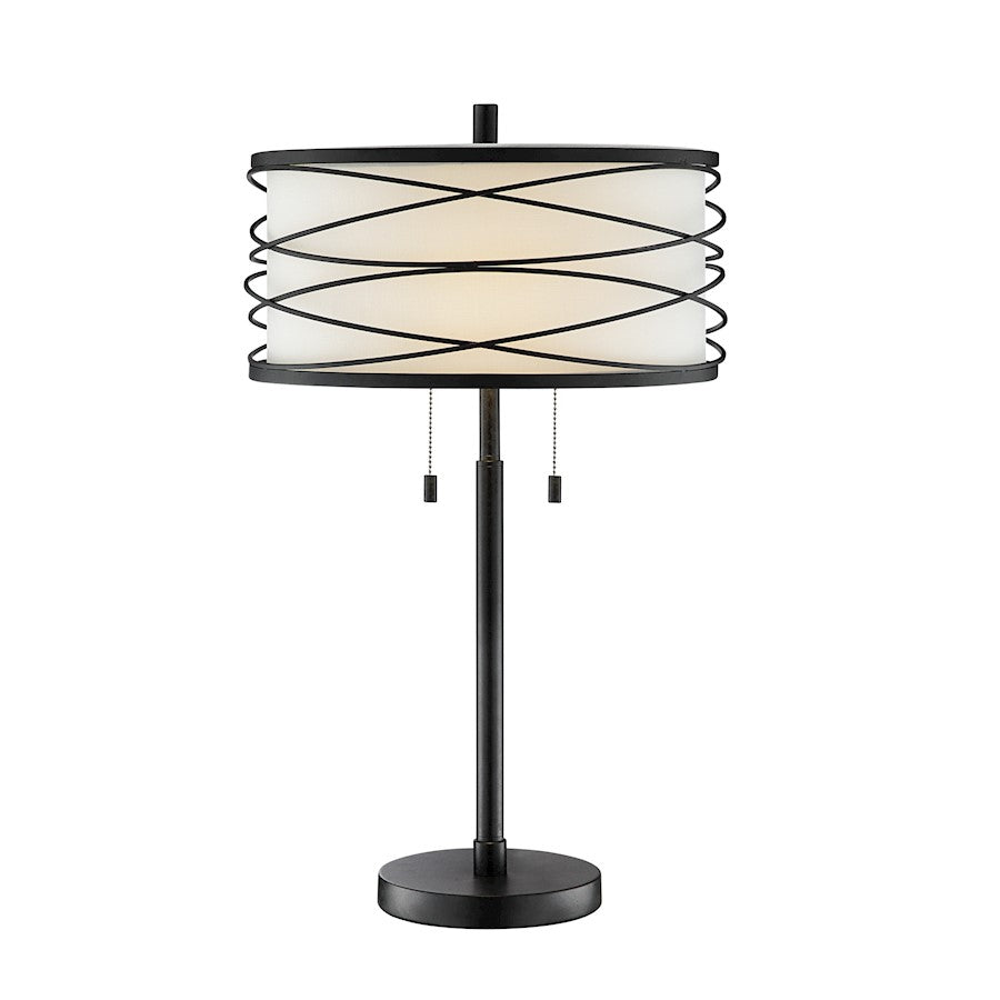 Lite Source Lumiere 2 Light Table Lamp , Outer Metal/Inner - LS-23125