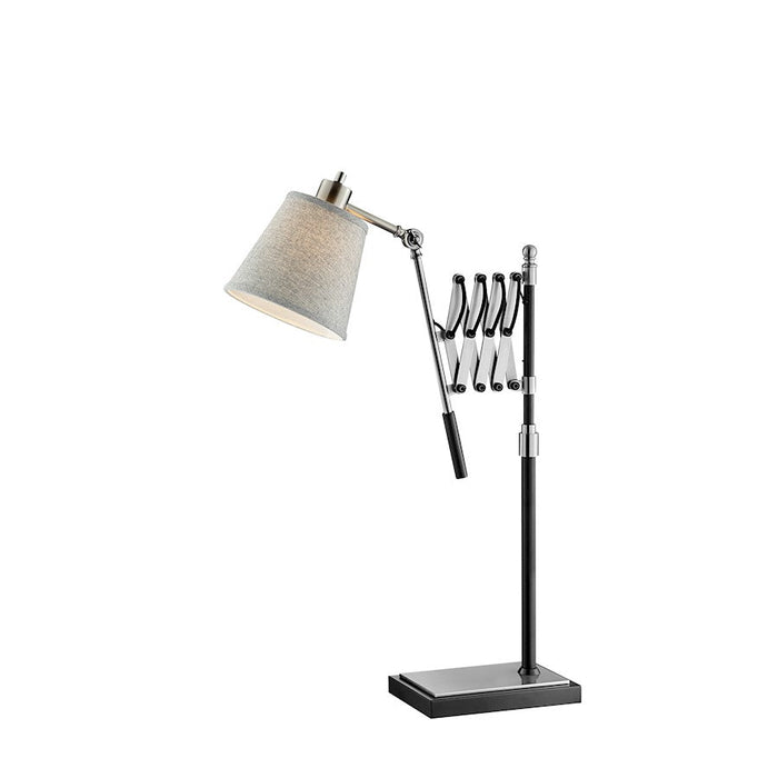 Lite Source Caprilla Extendable 1 Light Table Lamp, Nickel/Black/Grey - LS-23145