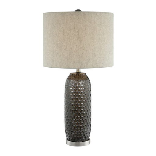 Lite Source Covington 1 Light Table Lamp, Aged Bronze/Linen - LS-23186