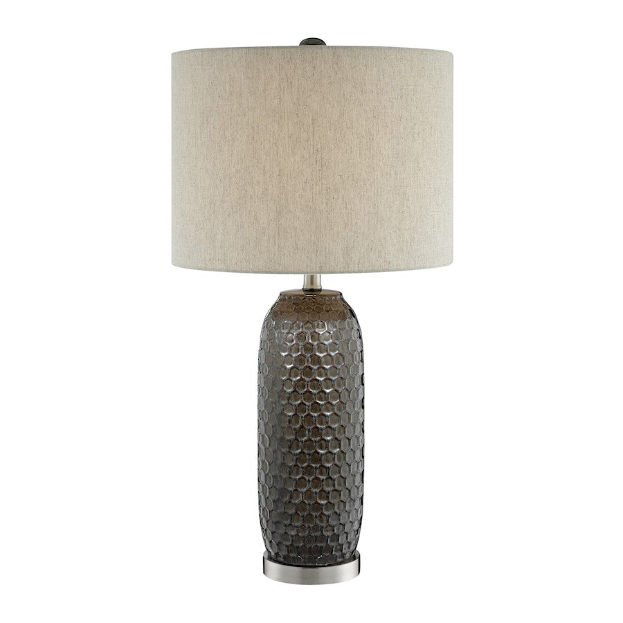 Lite Source Covington 1 Light Table Lamp, Aged Bronze/Linen - LS-23186