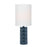 Lite Source Delta Mini 1 Light Table Lamp, Navy Black/White - LS-23202JBLK