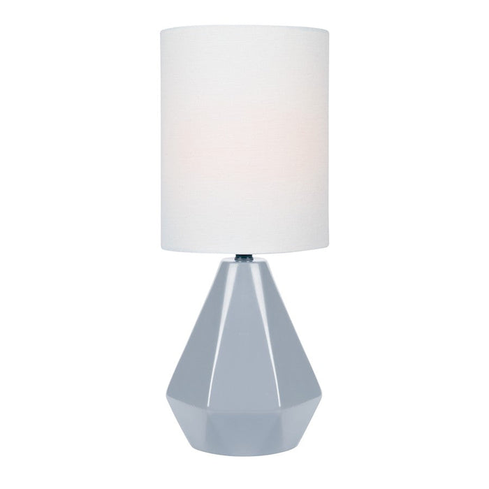 Lite Source Mason Mini 1 Light Table Lamp, Grey Ceramic/White - LS-23204GREY