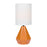 Lite Source Mason Mini 1 Light Table Lamp, Orange/White Linen - LS-23204ORN