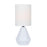 Lite Source Mason Mini 1 Light Table Lamp, White Ceramic/White - LS-23204WHT