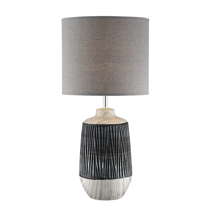 Lite Source Montana 1 Light Table Lamp, Grey Ceramic/Grey - LS-23317GRY-GRY