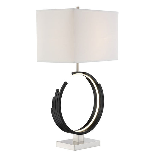 Lite Source Kelley Table Lamp/LED Night, Brushed Nickel/White - LS-23368