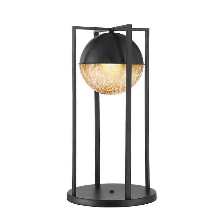 Lite Source Sophiline 1 Light Table Lamp, Matte Black/Glass - LS-23380