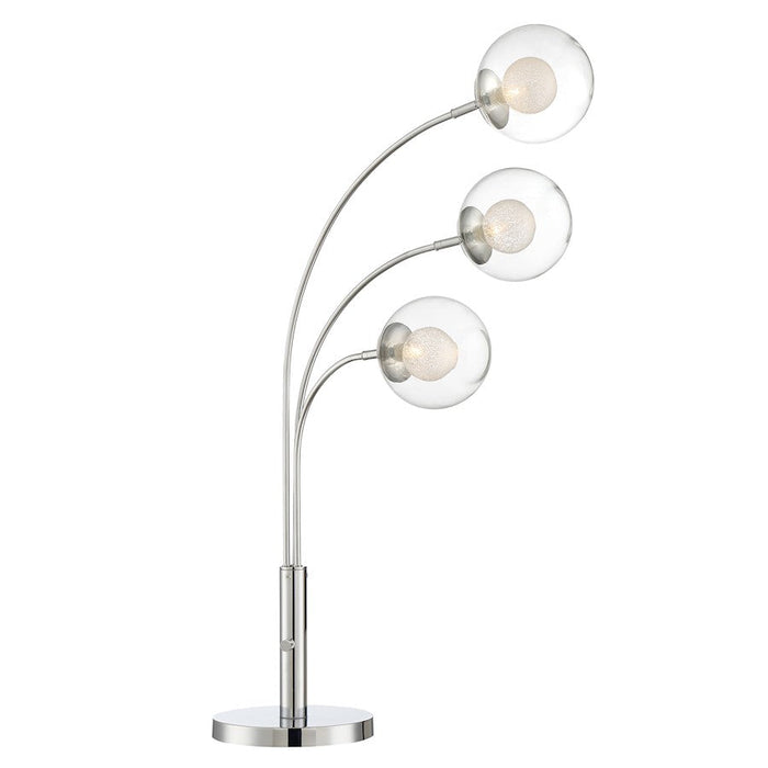 Lite Source Kampala 3-Light Table Lamp, Chrome/Double - LS-23410