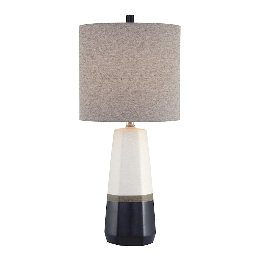 Lite Source Balboa 1 Light Table Lamp, Ceramic Body/Grey - LS-23425