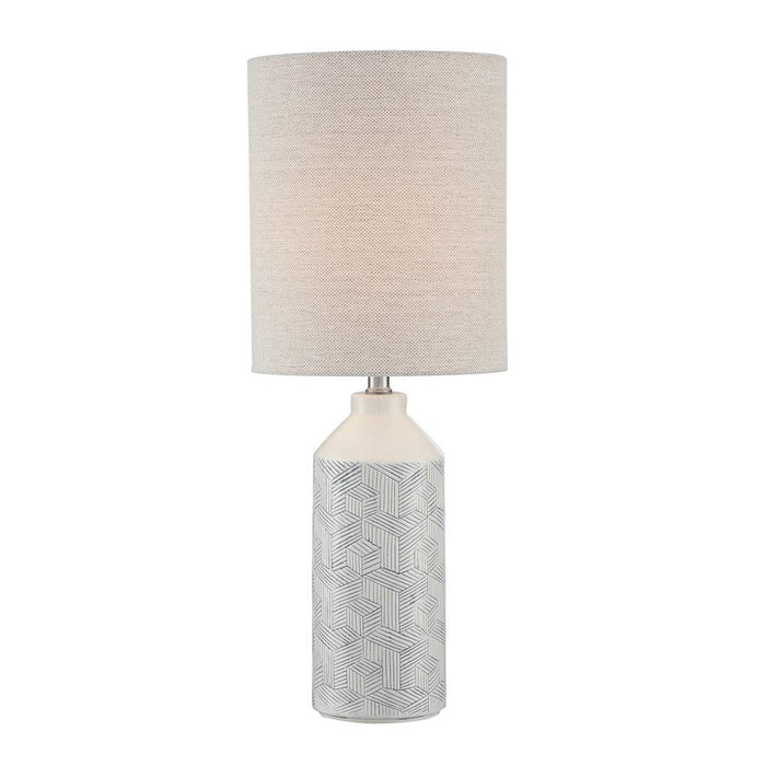 Lite Source Grayton 1 Light Table Lamp, Beige Ceramic/Linen - LS-23427BGE