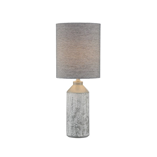 Lite Source Grayton 1 Light Table Lamp, Grey Ceramic/Grey - LS-23427GREY