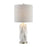 Lite Source Coliseo 1 Light Table Lamp, Mixed White Ceramic/Grey - LS-23429WHT