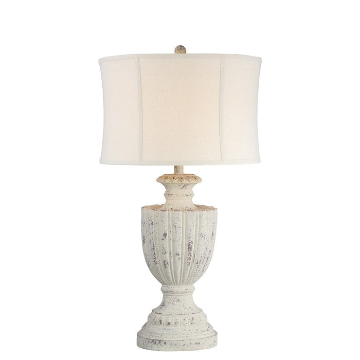 Lite Source Aeneas 1 Light Table Lamp, White Wash/Oat Linen - LS-23450