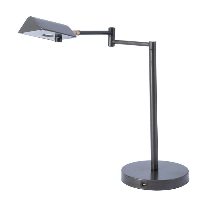 Lite Source Pharma LED 1 Light Desk Lamp, Bronze/Usb Charging - LS-360LED-DBRZ