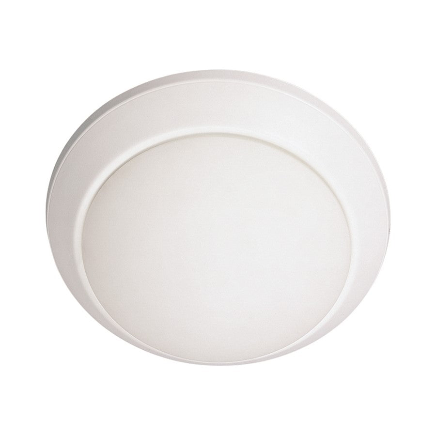 Lite Source Panorama Energy Star 1 Light Flush Mount, White/Frost - LS-5325WHT