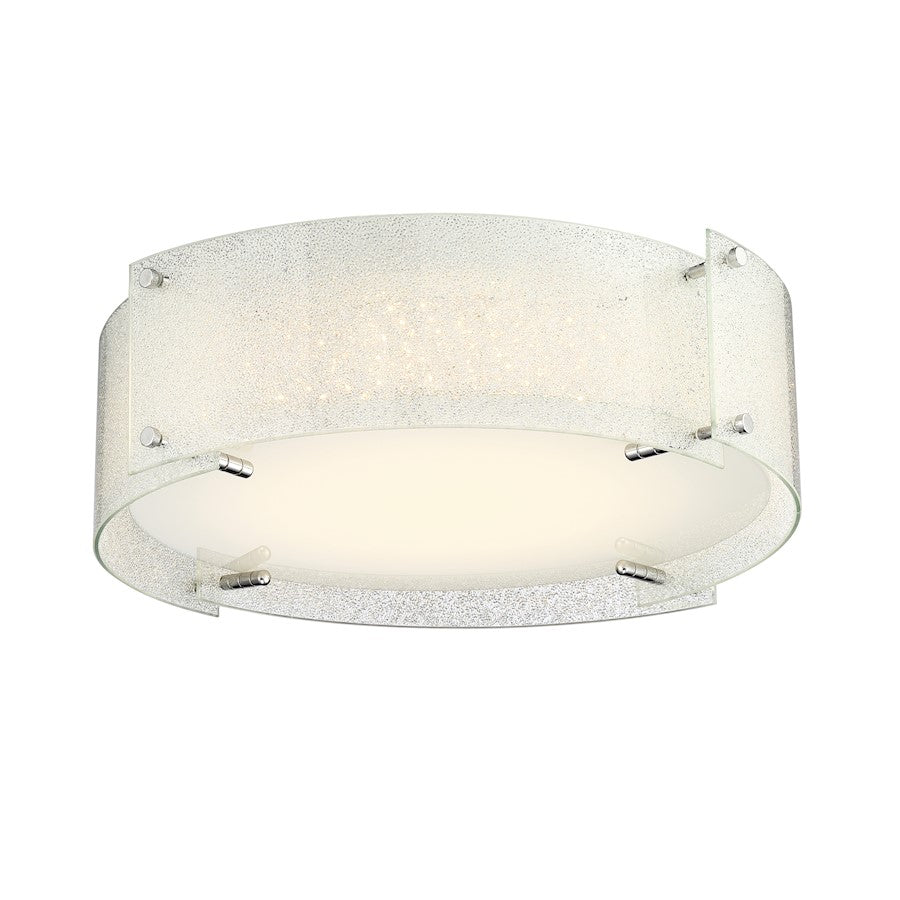 Lite Source Kaelin LED 1 Light Flush Mount, Chrome/Diamond, 20W - LS-5419DIAMOND