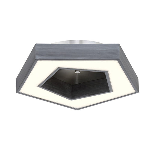 Lite Source Pentex LED 1 Light Flush Mount, Grey/Nickel, 20W - LS-5937