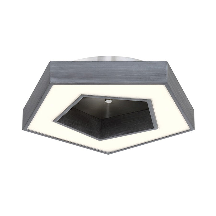 Lite Source Pentex LED 1 Light Flush Mount, Grey/Nickel, 20W - LS-5937