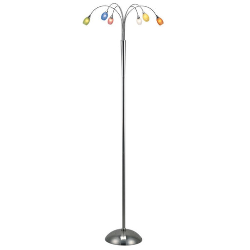 Lite Source Festive Collection 6-LT Floor Lamp, Steel/Multi, 10W - LS-8025MULTI