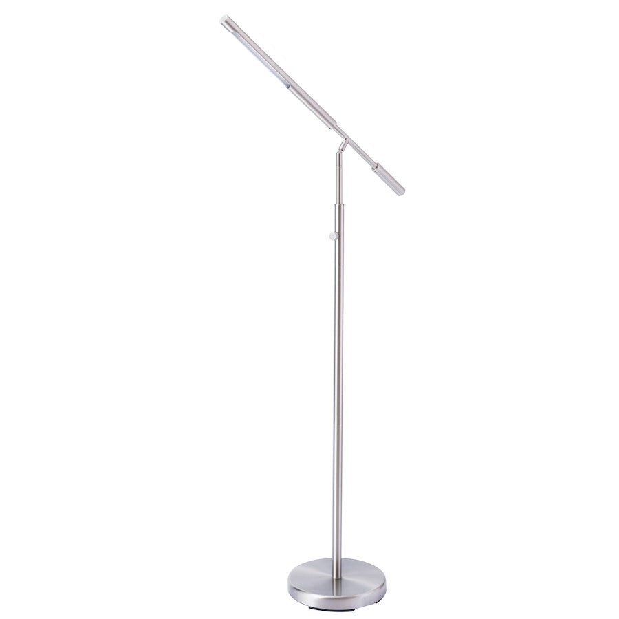 Lite Source Cayden III LED 1 Light Floor Lamp, Brushed Nickel, 7W - LS-81719