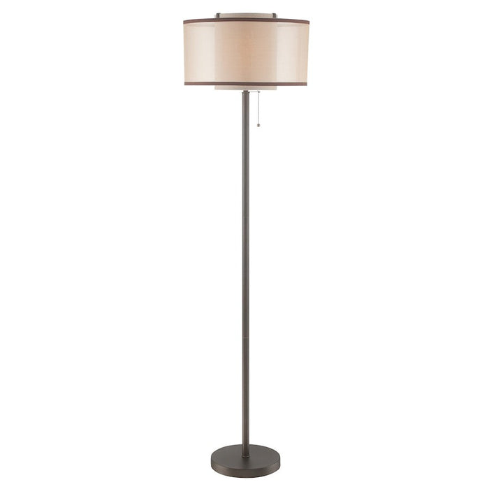 Lite Source Fabrizio 1 Light Floor Lamp, Bronze/Gold/Inner, 100W - LS-82707