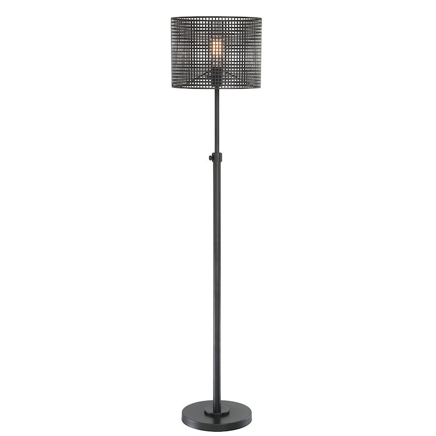 Lite Source Hamilton 1 Light Floor Lamp, Black/Mesh Metal, 60W - LS-83017