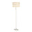 Lite Source Falan 1 Light Floor Lamp, Brushed Nickel/Linen, 100W - LS-83037