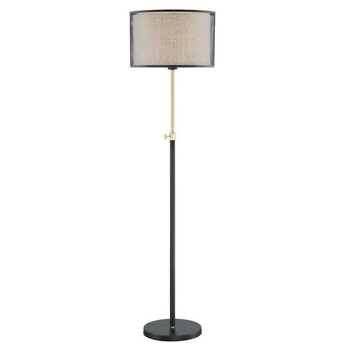 Lite Source Elena 1 Light Floor Lamp, Coffee/Metal Net/Inner, 60W - LS-83100