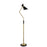 Lite Source Jared 1 Light Floor Lamp, Antique Brass/Black/Metal, 60W - LS-83135