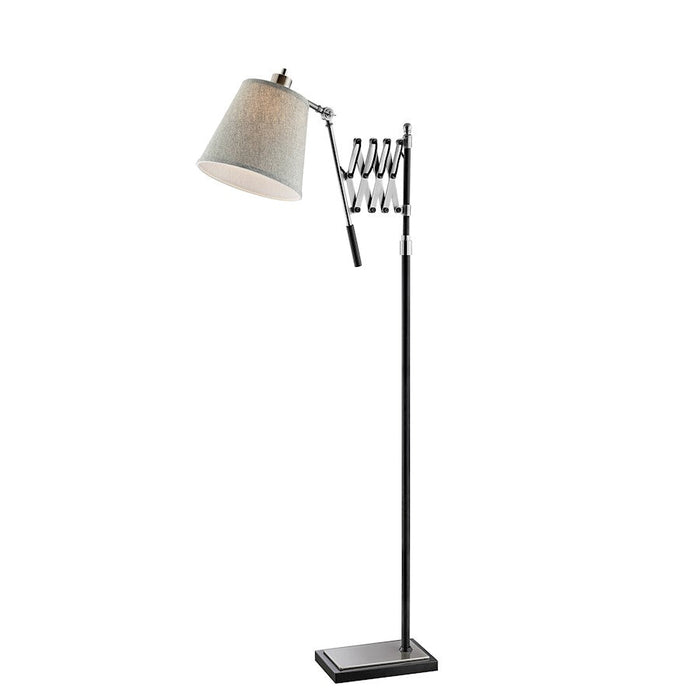 Lite Source Caprilla Extendable Floor Lamp, Nickel/Black/Grey, 60W - LS-83145