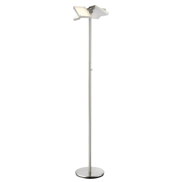 Lite Source Lampard LED 4-Light Floor Lamp, Brushed Nickel, 12.5W - LS-83210BN