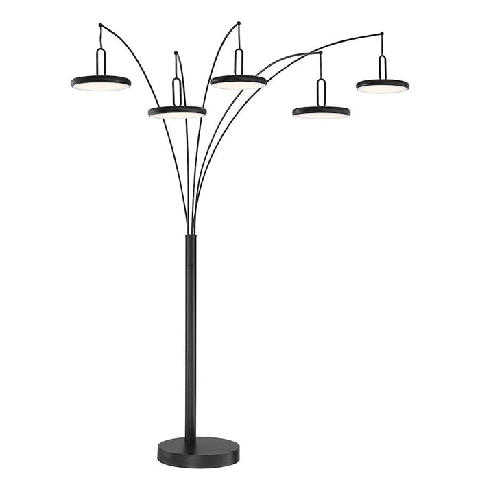 Lite Source Sailee LED 5-Light Arch Lamp, Black, 15W - LS-83279BLK