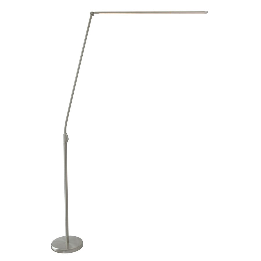 Lite Source Pontus LED 1 Light Floor Lamp, Brushed Nickel, LED 33W - LS-83320BN