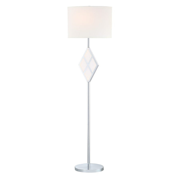 Lite Source Molten 2 Light Floor Lamp LED, Chrome/White, 100W/4.7W - LS-83372