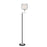 Lite Source Kaleria 1 Light Floor Lamp, Nickel/Black/White, 60W - LS-83446