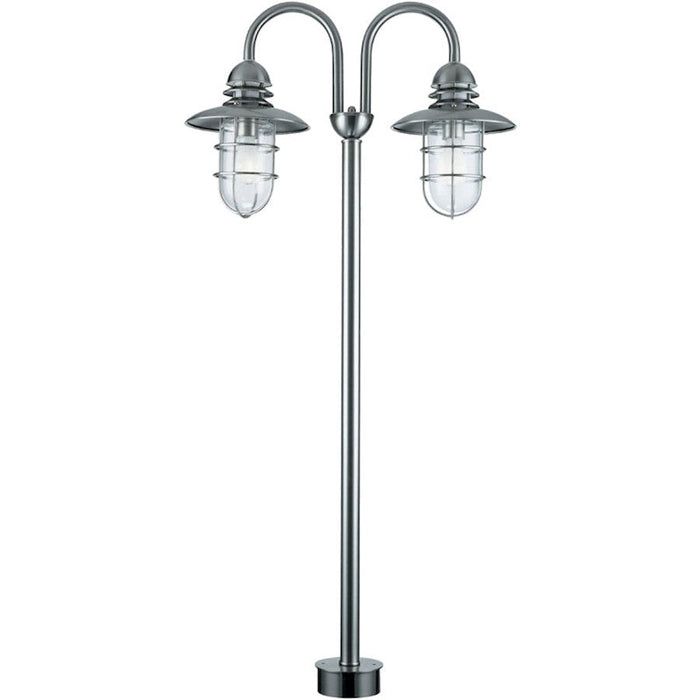 Lite Source Lamppost 2-Light Outdoor Lantern, Stainless Steel 60W - LS-98682STS