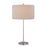 Lite Source Pomada 1 Light Table Lamp,Polished Steel/Beige, CFL 25W - LSF-21361