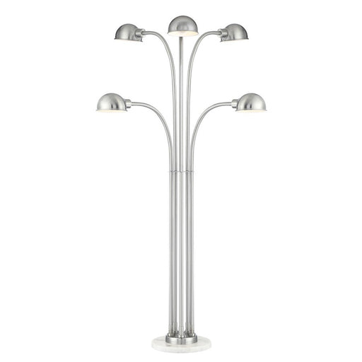 Lite Source Rowley 5-Light Floor Lamp, Brushed Nickel/Metal, CFL 13W - LSF-83408