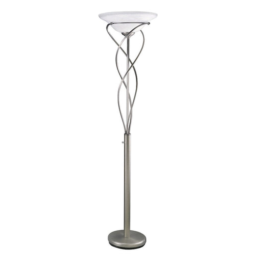 Lite Source Majesty 1 Light Torchiere/Swirl, Stainless Steel/Cloud - LSF-9640SS