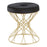 LumiSource Jasmine Vanity Stool in Gold Metal/Black Velvet - B18-JASMINEAUVBK